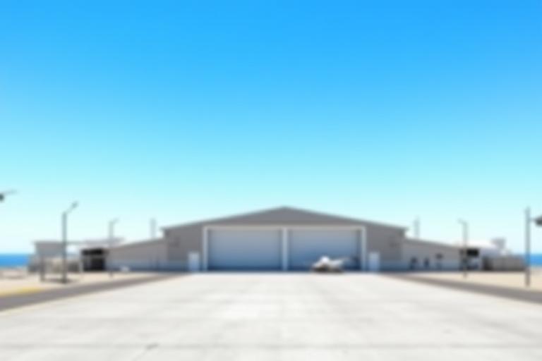 Hangar 120 after renovation with new roofing